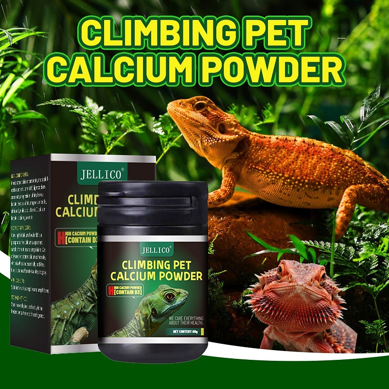 Calcium Powder Reptile - Kriechtier-Vitamin-D3-Kalziumpulver für Amphibien, Reptilien, Schildkröten, Frosche,