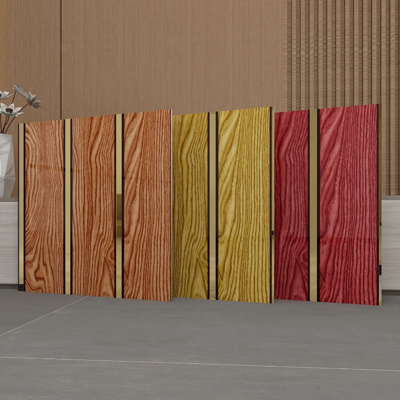 Luxuriöse Holzmaserung-Wandpan – Pvc Panel Background Bewertung und Preis